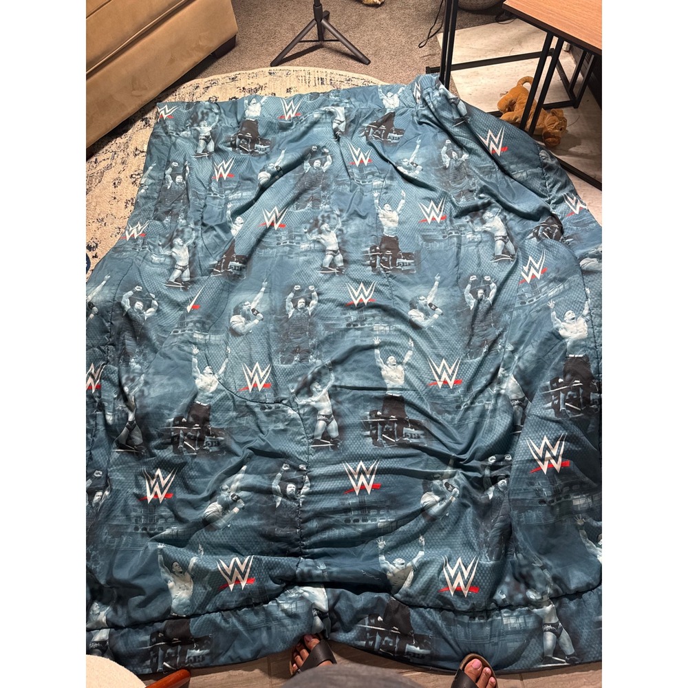 WWE Reversible Comforter John Cena Roman Reigns Randy Orton Blue Twin Full - Picture 5 of 10